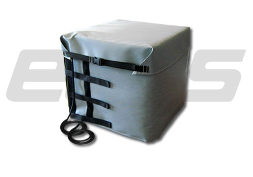 Manta y tapa calefactoras para contenedor cuadrado
